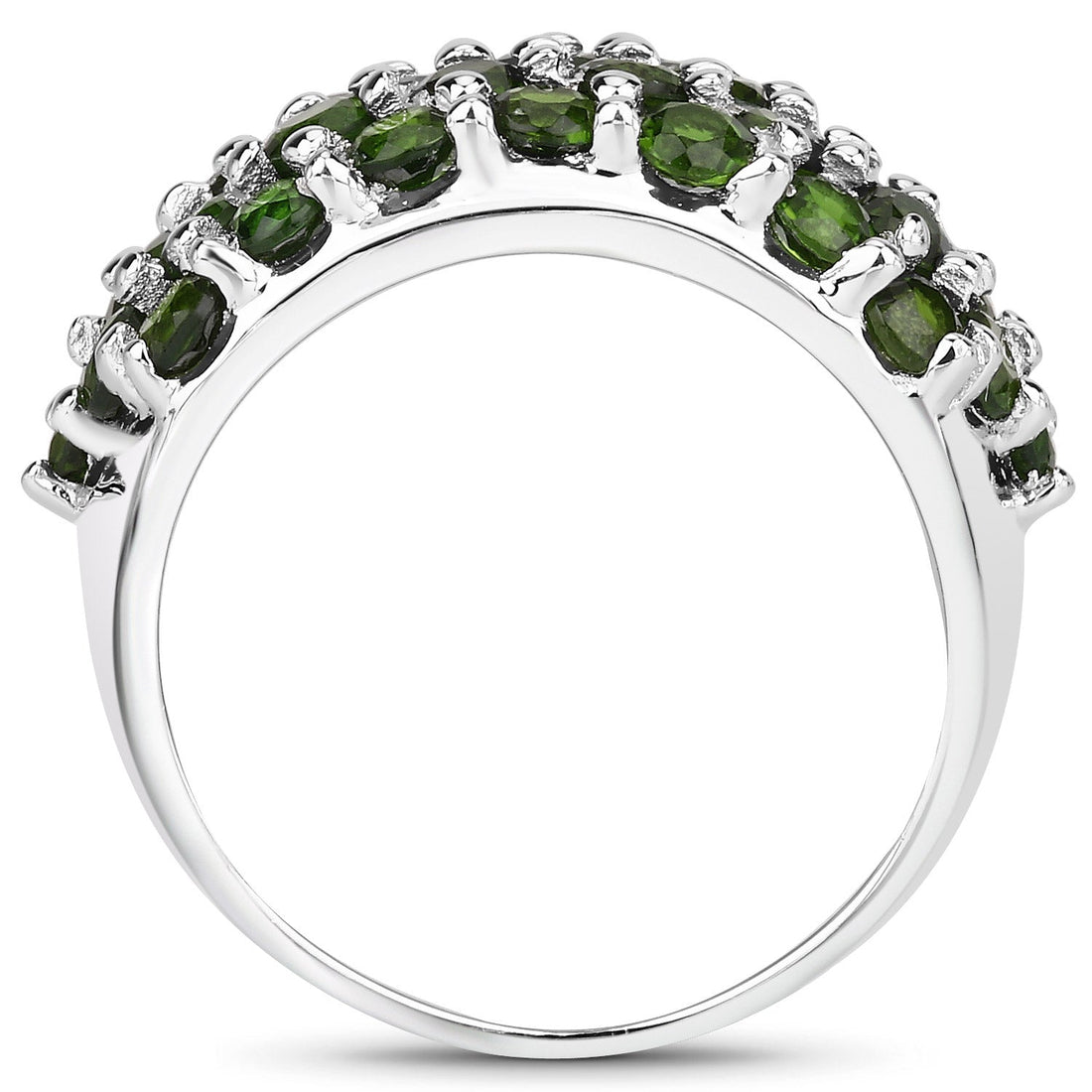 5.04 Carat Genuine Chrome Diopside .925 Sterling Silver Ring by Bids.com