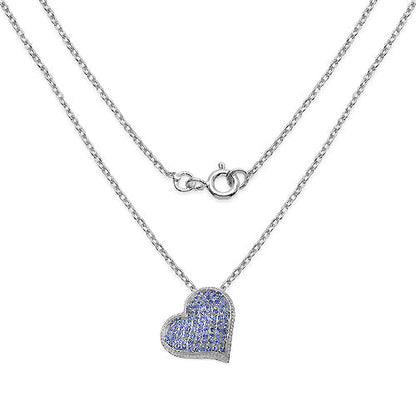 2.98 Carat Genuine Tanzanite .925 Sterling Silver Pendant by Bids.com
