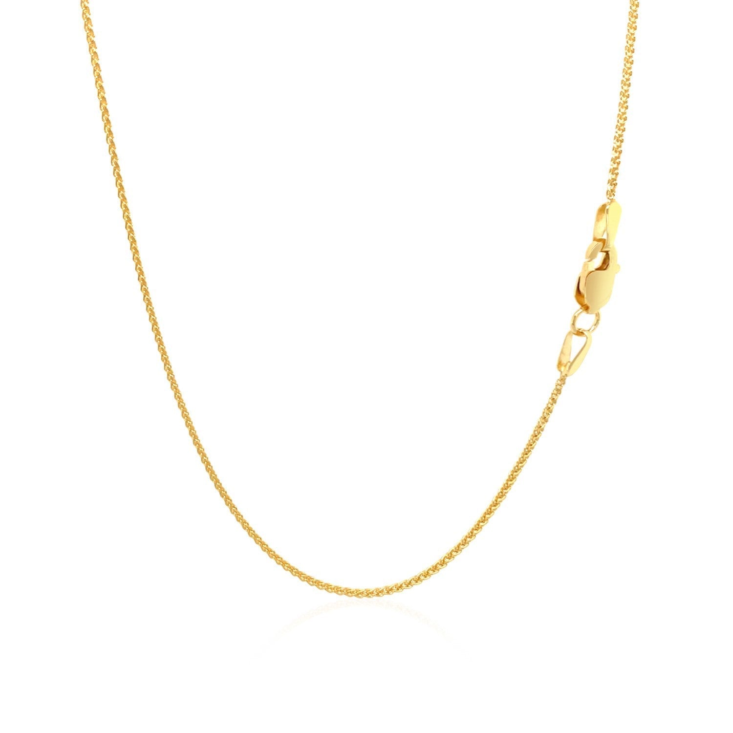 10k Yellow Gold Wheat Chain 1.0mm by Bids.com