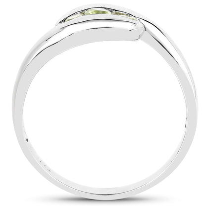 0.56 Carat Genuine Peridot .925 Sterling Silver Ring by Bids.com