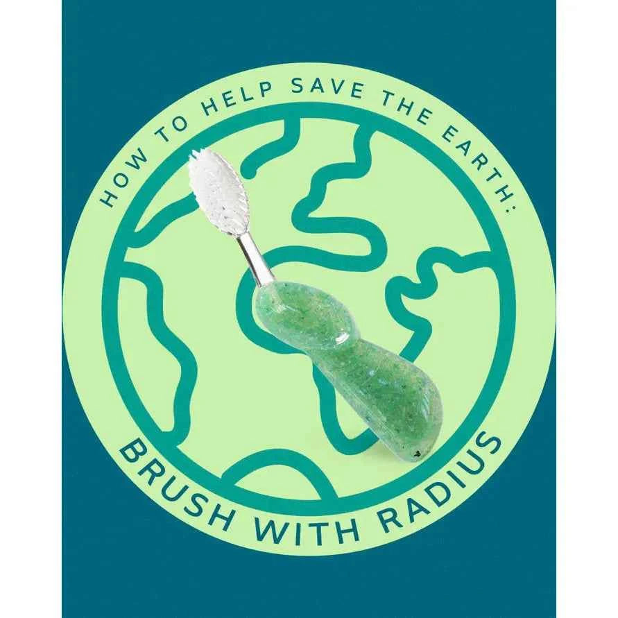 Radius Big Brush Replaceable Soft Head Right Hand Toothbrush (Assorted Colors)