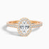 Erin 2 Carat Oval Halo Pave Lab Grown Engagement Ring in 10k Rose Gold  DestGlow