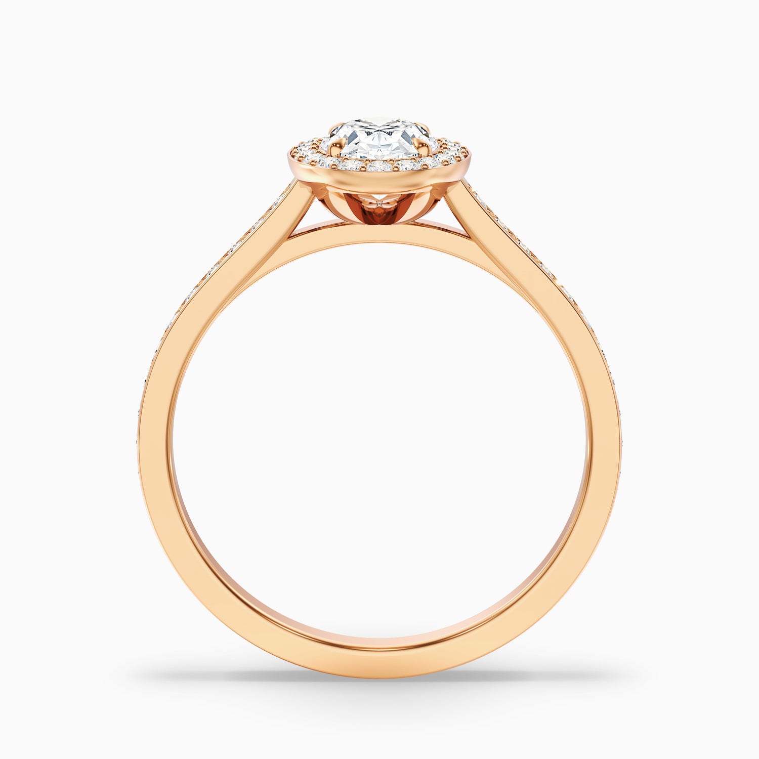 Erin 5 Carat Oval Halo Pave Lab Grown Engagement Ring in Platinum