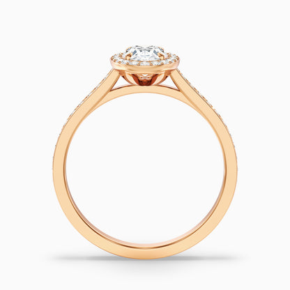 Erin 5 Carat Oval Halo Pave Lab Grown Engagement Ring in Platinum