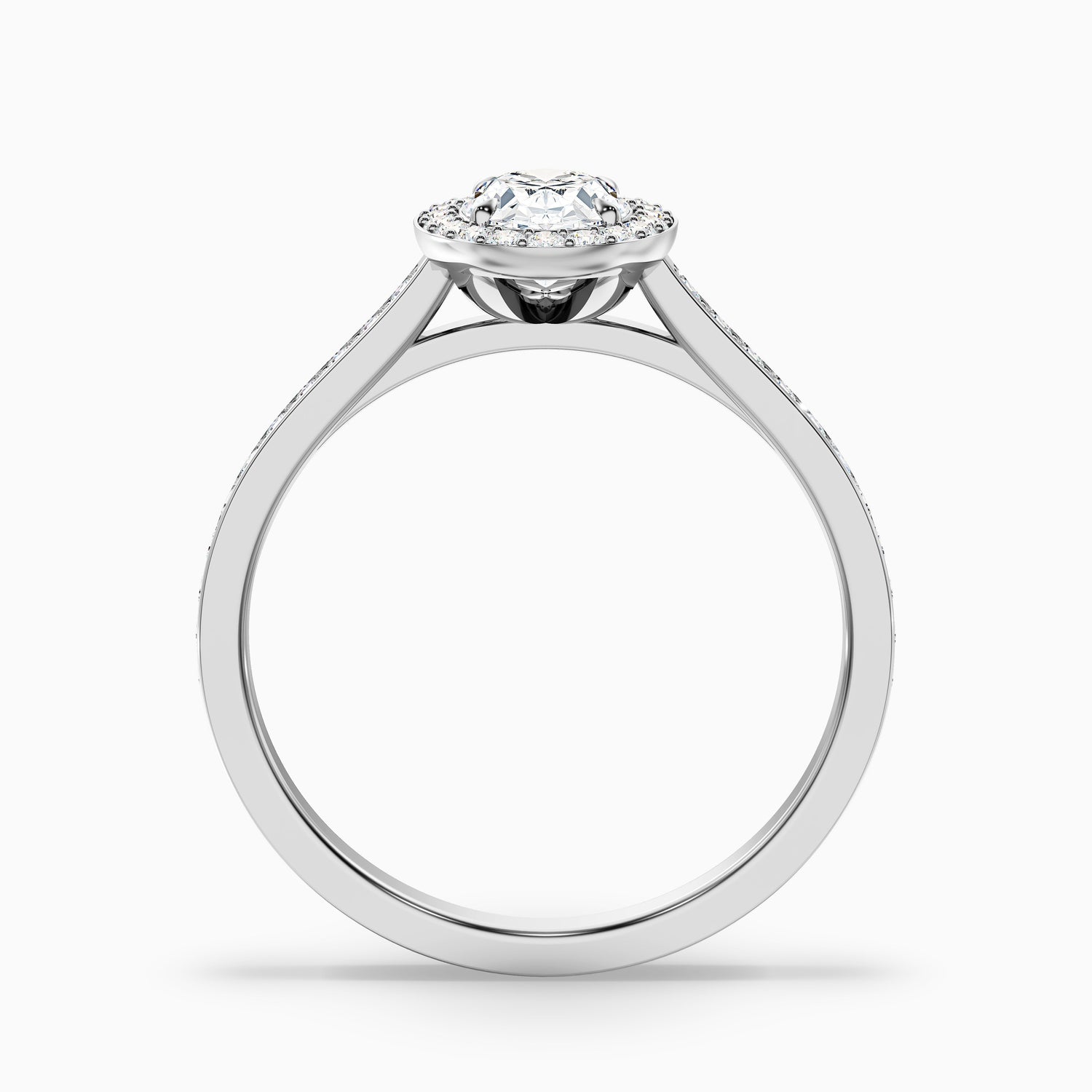 Erin 2.5 Carat Oval Halo Pave Lab Grown Engagement Ring in 14k Yellow Gold  DestGlow