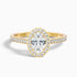 Erin 2.5 Carat Oval Halo Pave Lab Grown Engagement Ring in 18k Yellow Gold  DestGlow