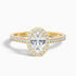 Erin 1.5 Carat Oval Halo Pave Lab Grown Engagement Ring in 18k Yellow Gold  DestGlow