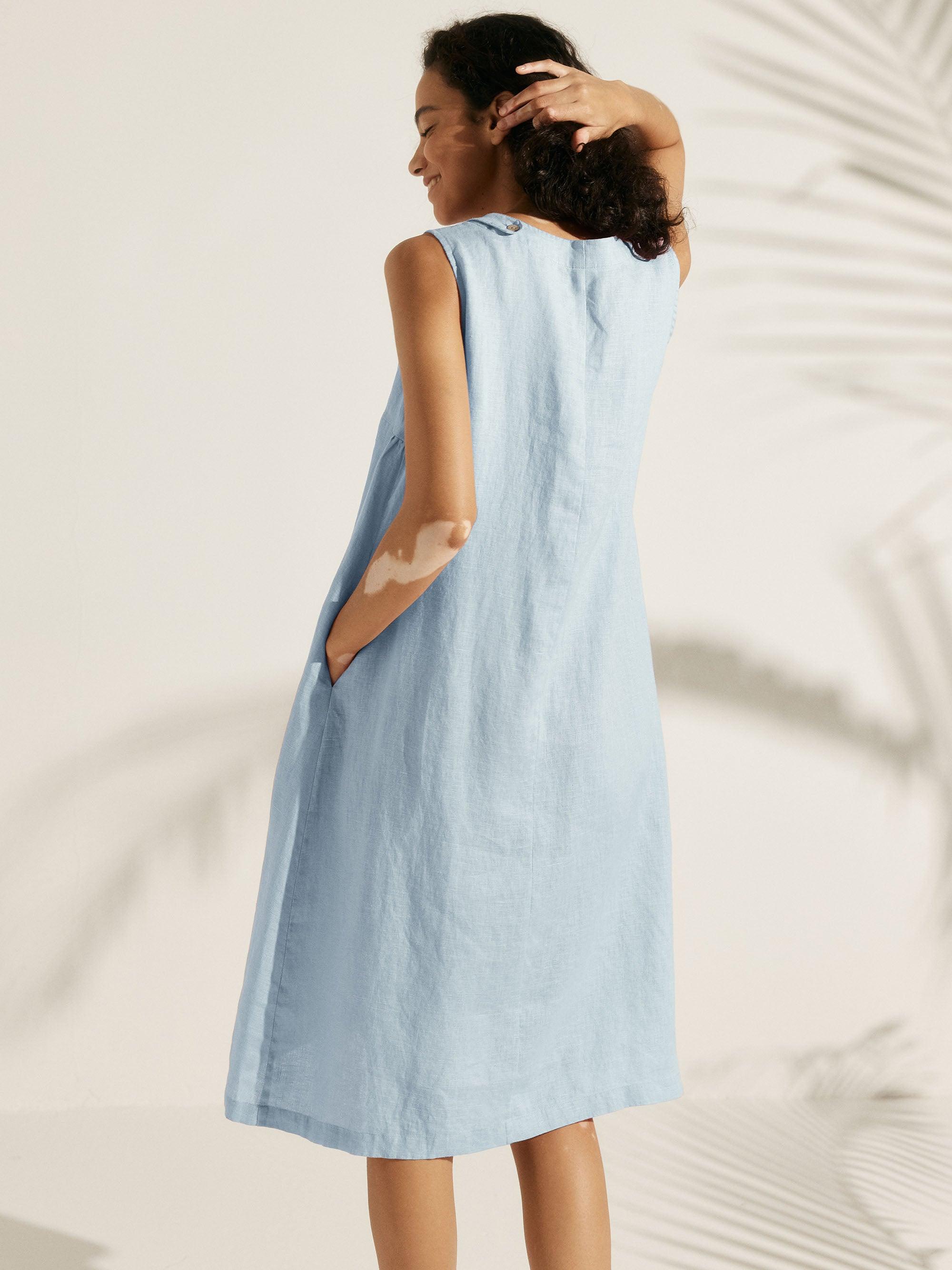 100% Linen Sleeveless Dress SIENNA by LINTICO
