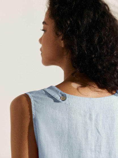100% Linen Sleeveless Dress SIENNA by LINTICO