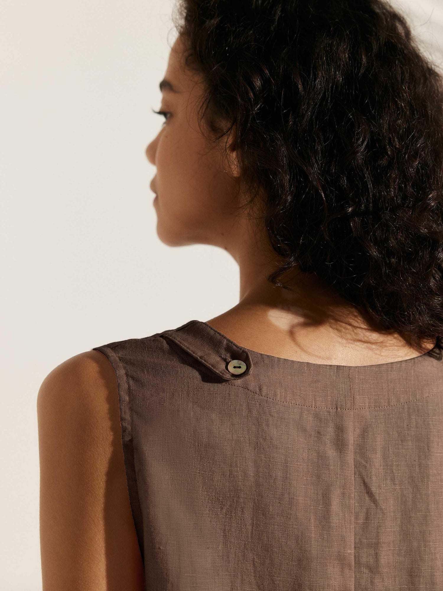 100% Linen Sleeveless Dress SIENNA by LINTICO