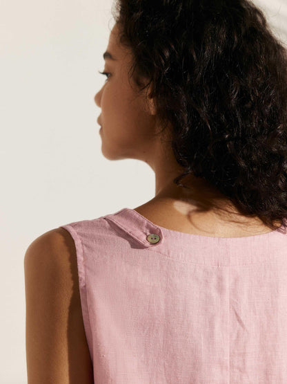 100% Linen Sleeveless Dress SIENNA by LINTICO