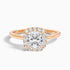 Jeri 1.5 Carat Cushion Cut Halo Lab Grown Engagement Ring in 14k Rose Gold  DestGlow