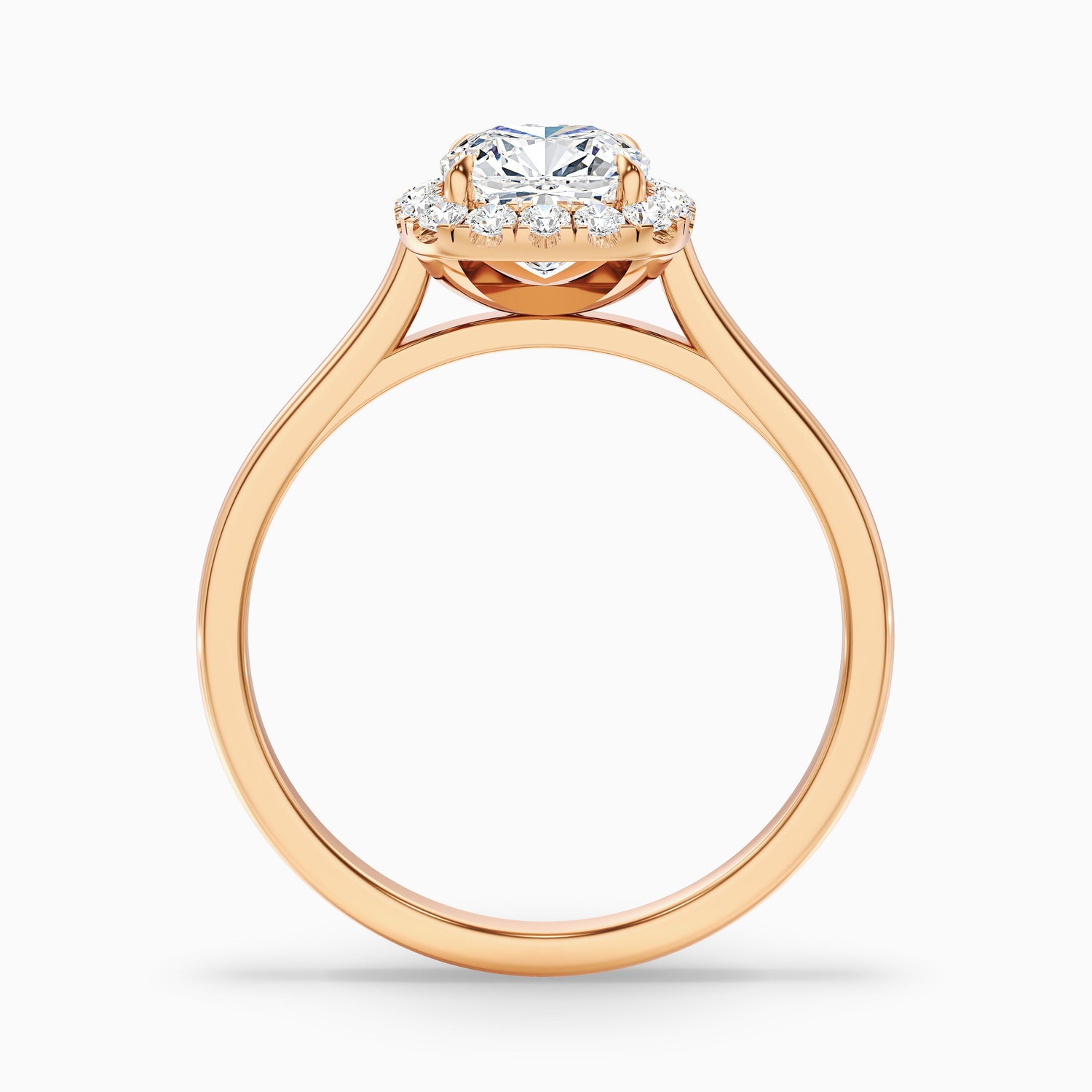 Jeri 3.5 Carat Cushion Cut Halo Lab Grown Engagement Ring in 10k Yellow Gold  DestGlow