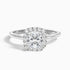 Jeri 1 Carat Cushion Cut Halo Lab Grown Engagement Ring in 10k White Gold  DestGlow