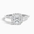 Jeri 3 Carat Cushion Cut Halo Lab Grown Engagement Ring in 14k White Gold  DestGlow