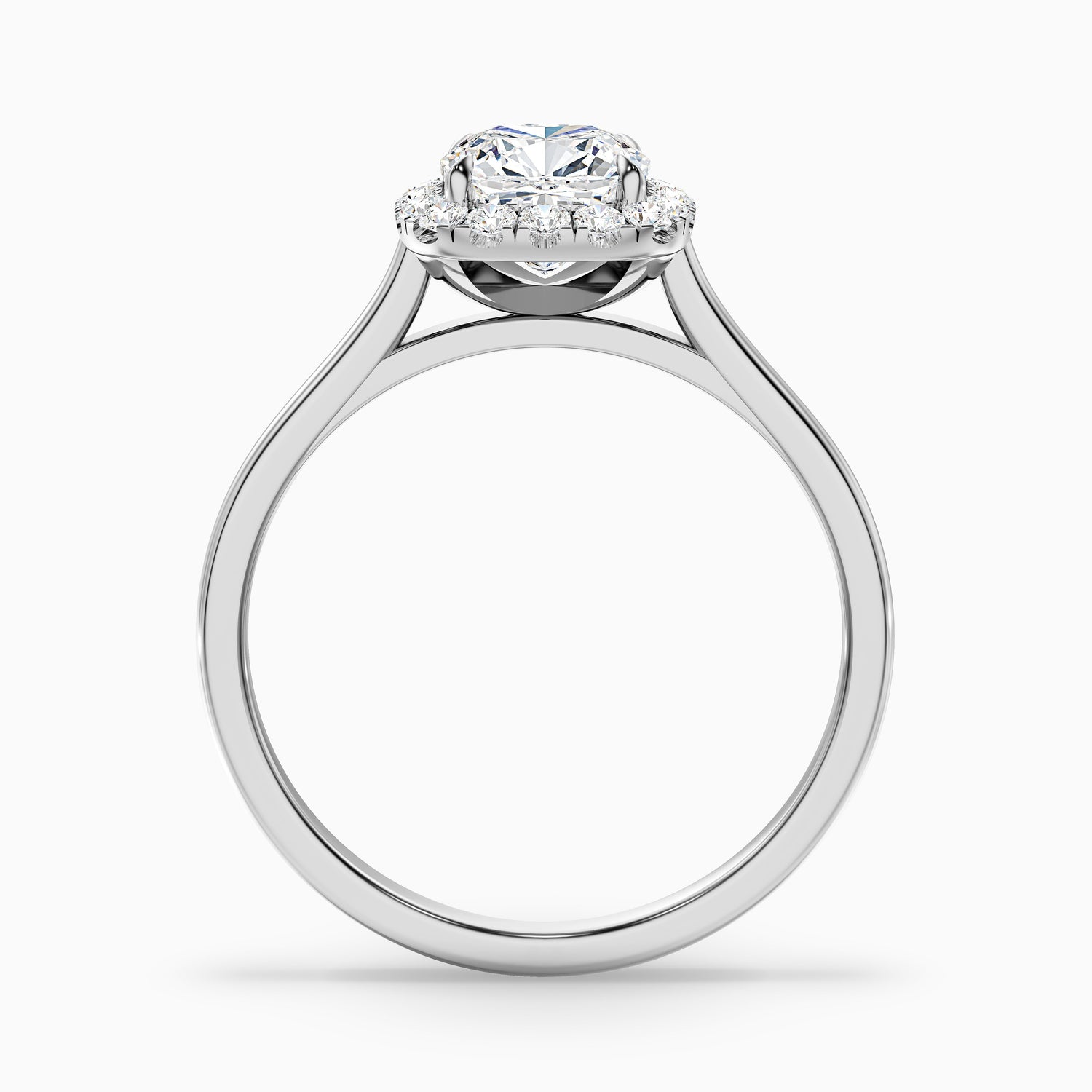 Jeri 3.5 Carat Cushion Cut Halo Lab Grown Engagement Ring in 10k Yellow Gold  DestGlow
