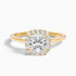 Jeri 1.5 Carat Cushion Cut Halo Lab Grown Engagement Ring in 14k Yellow Gold  DestGlow