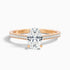 Jessy 5 Carat Oval Cut Side Stone Pave Lab Grown Engagement Ring in 18k Rose Gold  DestGlow
