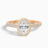Eden 5 Carat Oval Halo Pave Lab Grown Engagement Ring in 18k Rose Gold  DestGlow