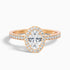Eden 3.5 Carat Oval Halo Pave Lab Grown Engagement Ring in 10k Rose Gold  DestGlow