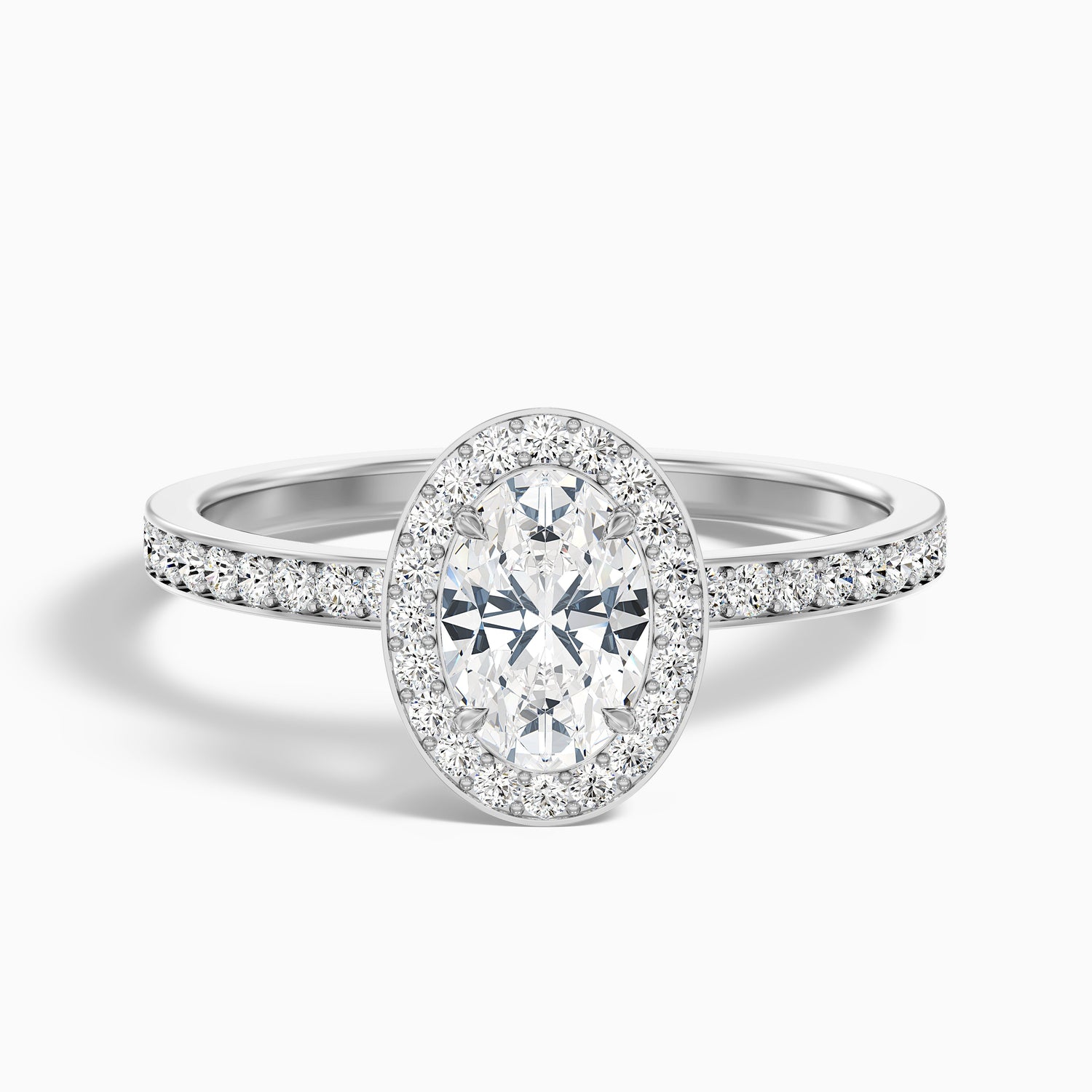 Eden 3.5 Carat Oval Halo Pave Lab Grown Engagement Ring in 10k Yellow Gold  DestGlow