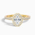 Eden 1 Carat Oval Halo Pave Lab Grown Engagement Ring in 10k Yellow Gold  DestGlow
