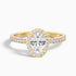 Eden 3.5 Carat Oval Halo Pave Lab Grown Engagement Ring in 10k Yellow Gold  DestGlow