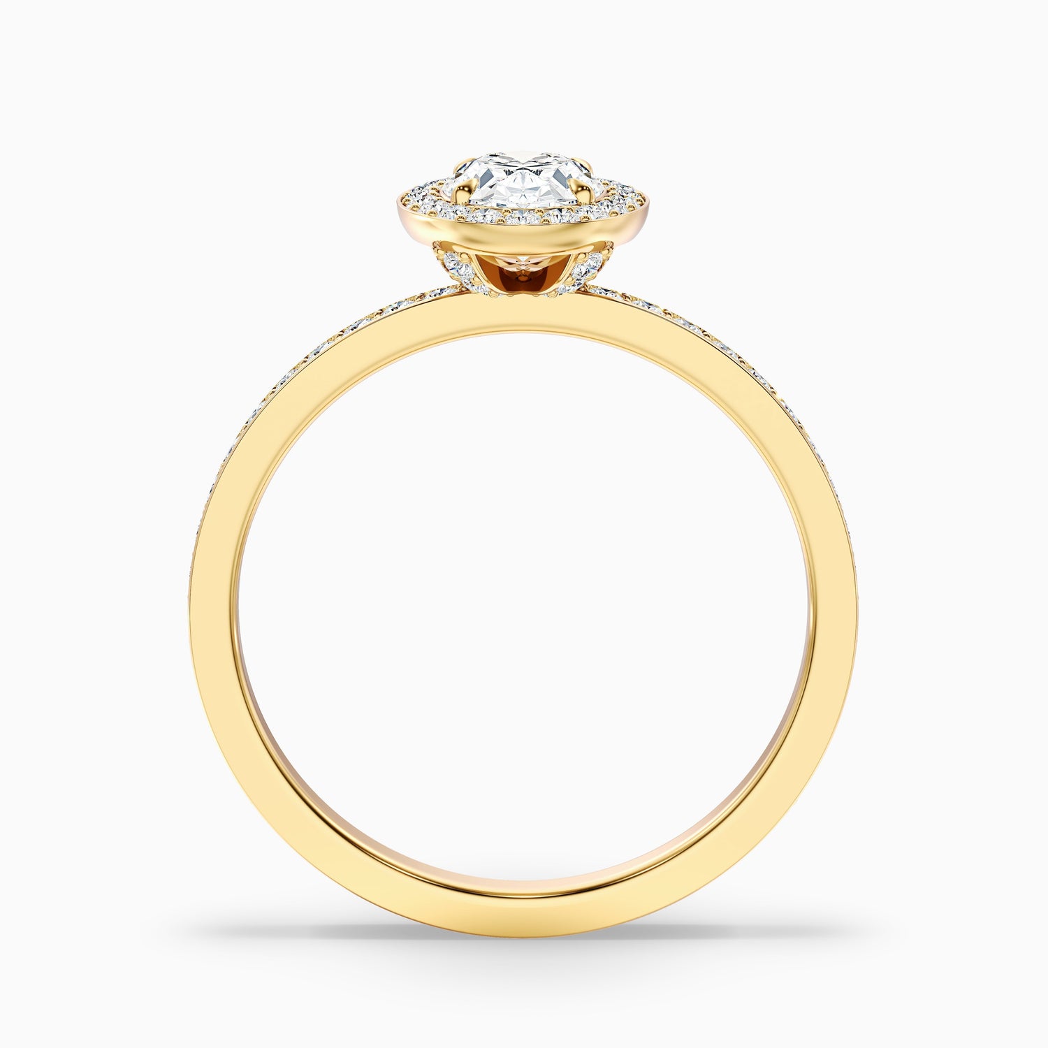 Claudia 5.5 Carat Oval Halo Pave Moissanite Diamond Ring in Platinum