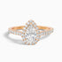 Aria 1.5 Carat Pear Shaped Halo Lab Grown Engagement Ring in 10k Rose Gold  DestGlow