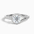 Avi 3.5 Carat Round Halo Pave Lab Grown Engagement Ring in 18k White Gold  DestGlow