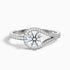 Avi 4.5 Carat Round Halo Pave Lab Grown Engagement Ring in 18k White Gold  DestGlow