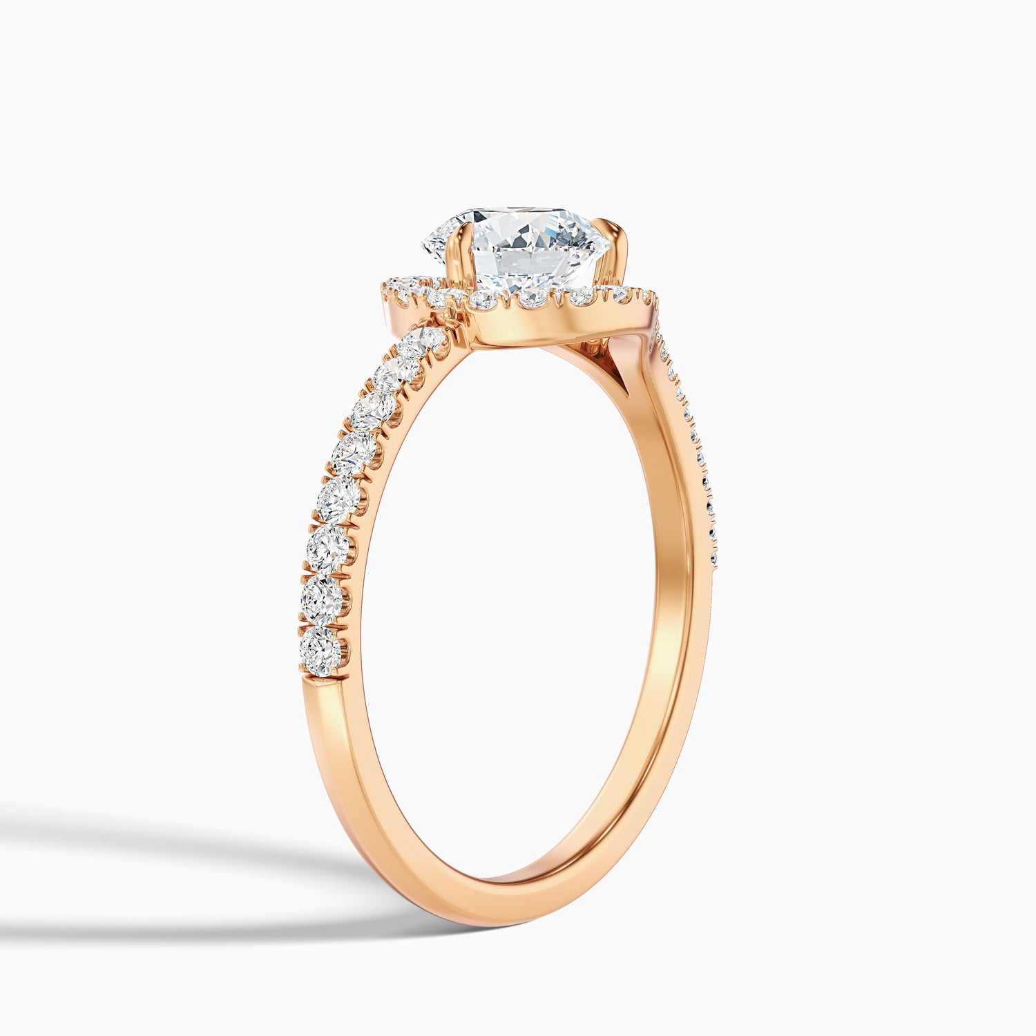Betti 2.5 Carat Round Halo Pave Lab Grown Engagement Ring in 925 Sterling Silver
