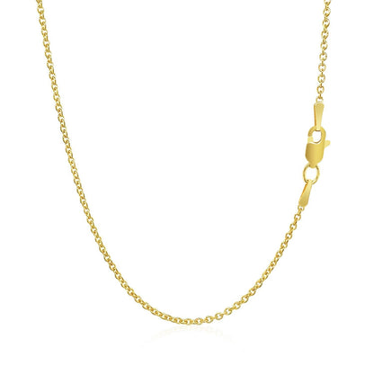14k Yellow Gold Forsantina Lite Cable Link Chain 1.5mm by Bids.com
