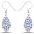 3.04 Carat Genuine Tanzanite .925 Sterling Silver Earrings  DestGlow