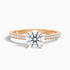 Callie 4 Carat Round Side Stone Pave Lab Grown Engagement Ring in 18k Rose Gold  DestGlow