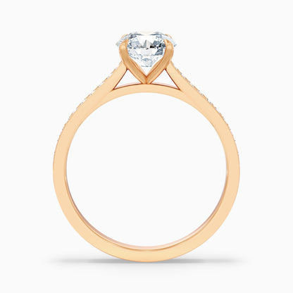 Betti 5.5 Carat Round Side Stone Pave Moissanite Diamond Ring in 925 Sterling Silver