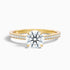 Callie 3.5 Carat Round Side Stone Pave Lab Grown Engagement Ring in 18k Yellow Gold  DestGlow