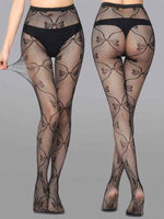 Butterfly Lace Thigh High Fishnet Stockings - accessories