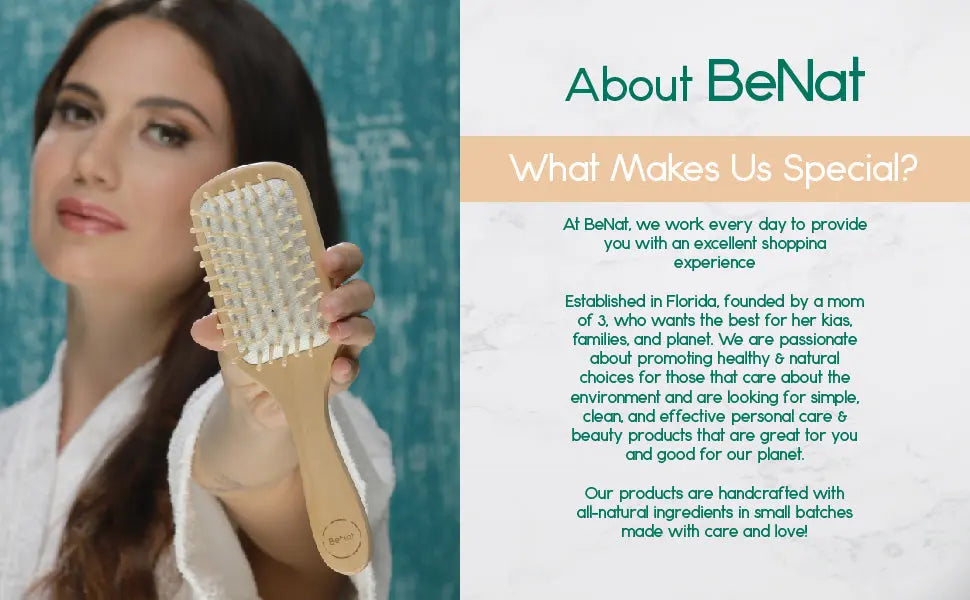 Wooden Detangling Hair Brush 