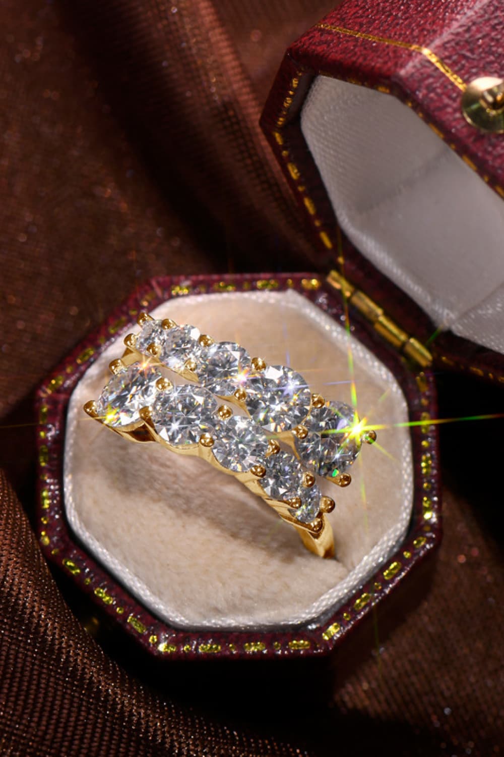 Multistone Sparkala™ Platinum or 18k Gold Over Pure Sterling Silver Ring by Sparkala