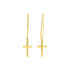 14k Yellow Gold Dangle Cross Earrings by Bids.com