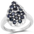 1.62 Carat Genuine Blue Sapphire .925 Sterling Silver Ring by Bids.com