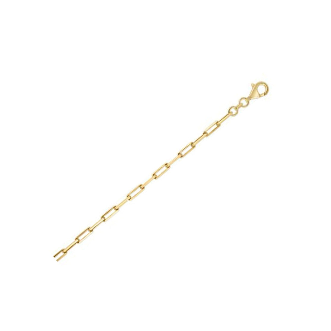 Sterling Silver Gold Plated Paperclip Chain (2.95 mm) by Bids.com