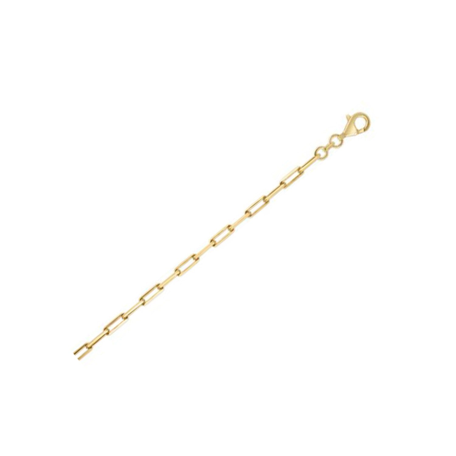 Sterling Silver Gold Plated Paperclip Chain (2.95 mm) by Bids.com