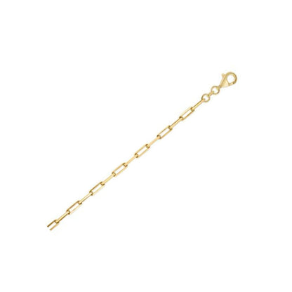 Sterling Silver Gold Plated Paperclip Chain (2.95 mm) by Bids.com