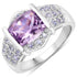 3.08 Carat Genuine Amethyst and Tanzanite .925 Sterling Silver Ring by Bids.com