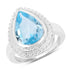 5.30 Carat Genuine Blue Topaz .925 Sterling Silver Ring by Bids.com
