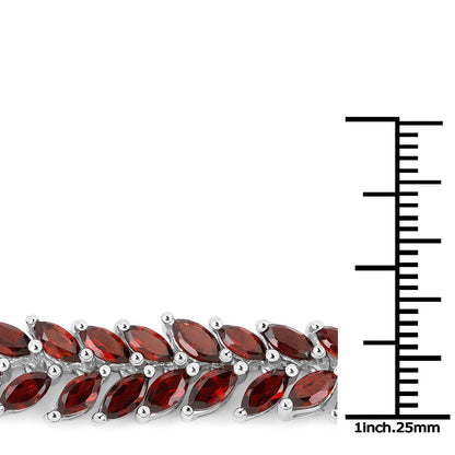 18.40 Carat Genuine Garnet .925 Sterling Silver Bracelet by Bids.com