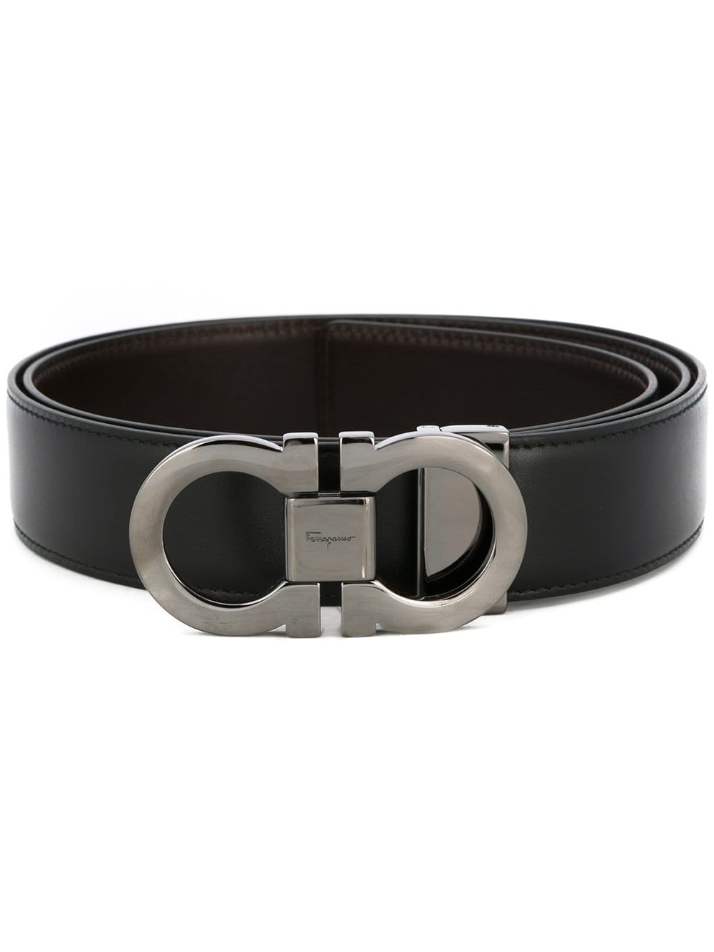 Ferragamo Men Smooth Leather Reversible Gancini Belt by Luosophy