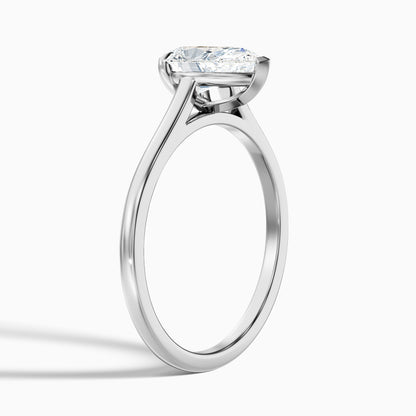 Cherri 2 Carat Pear Shaped Solitaire Lab Grown Engagement Ring in 925 Sterling Silver